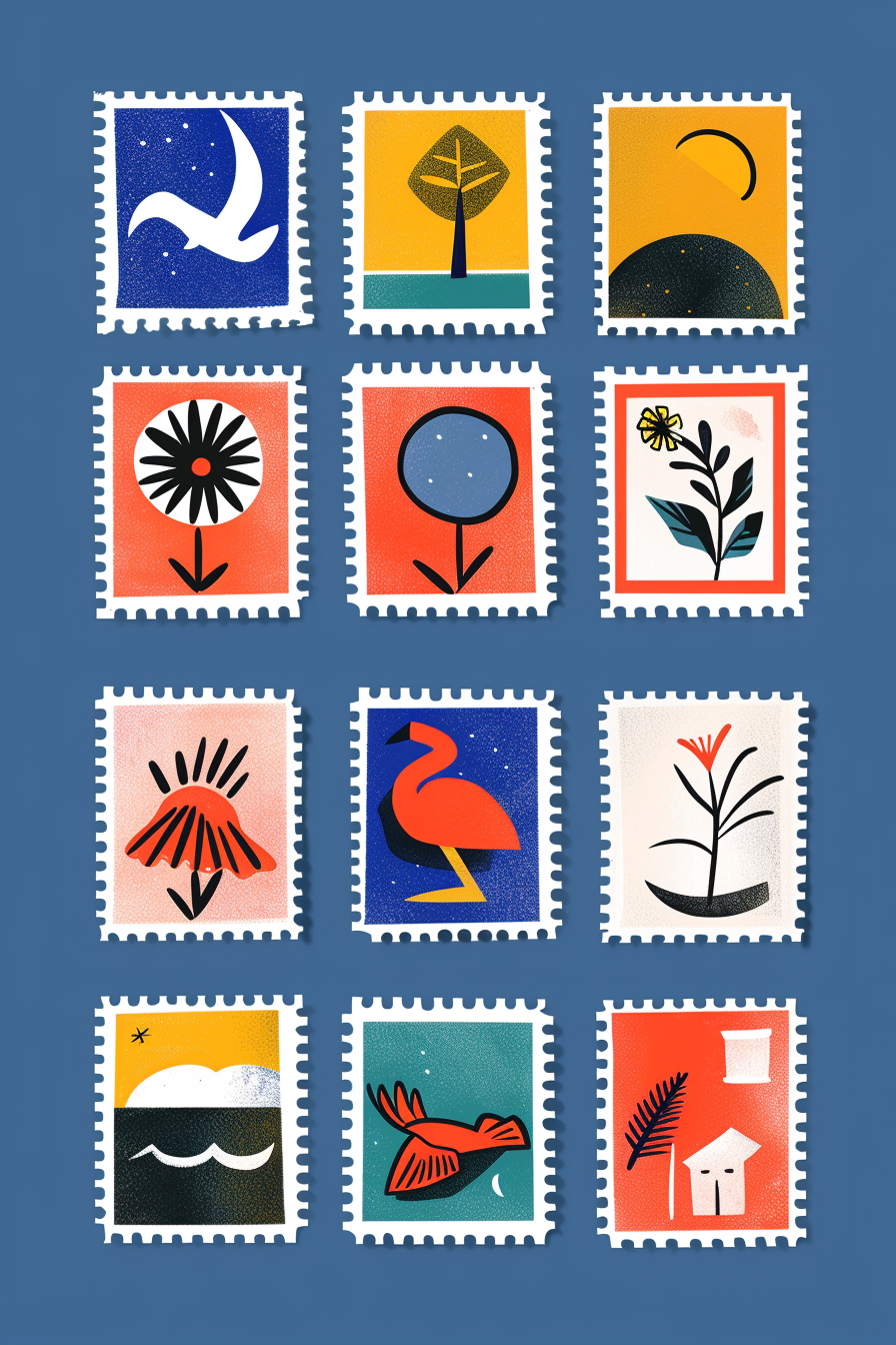 Briefmarken 3 | LED Bild