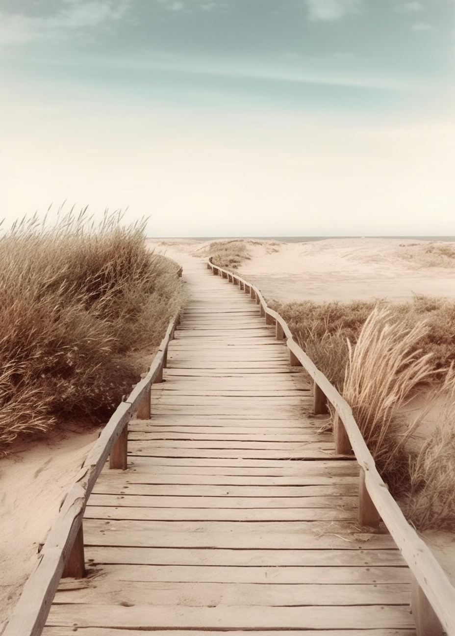 Dünen mit Steg | LED Bild