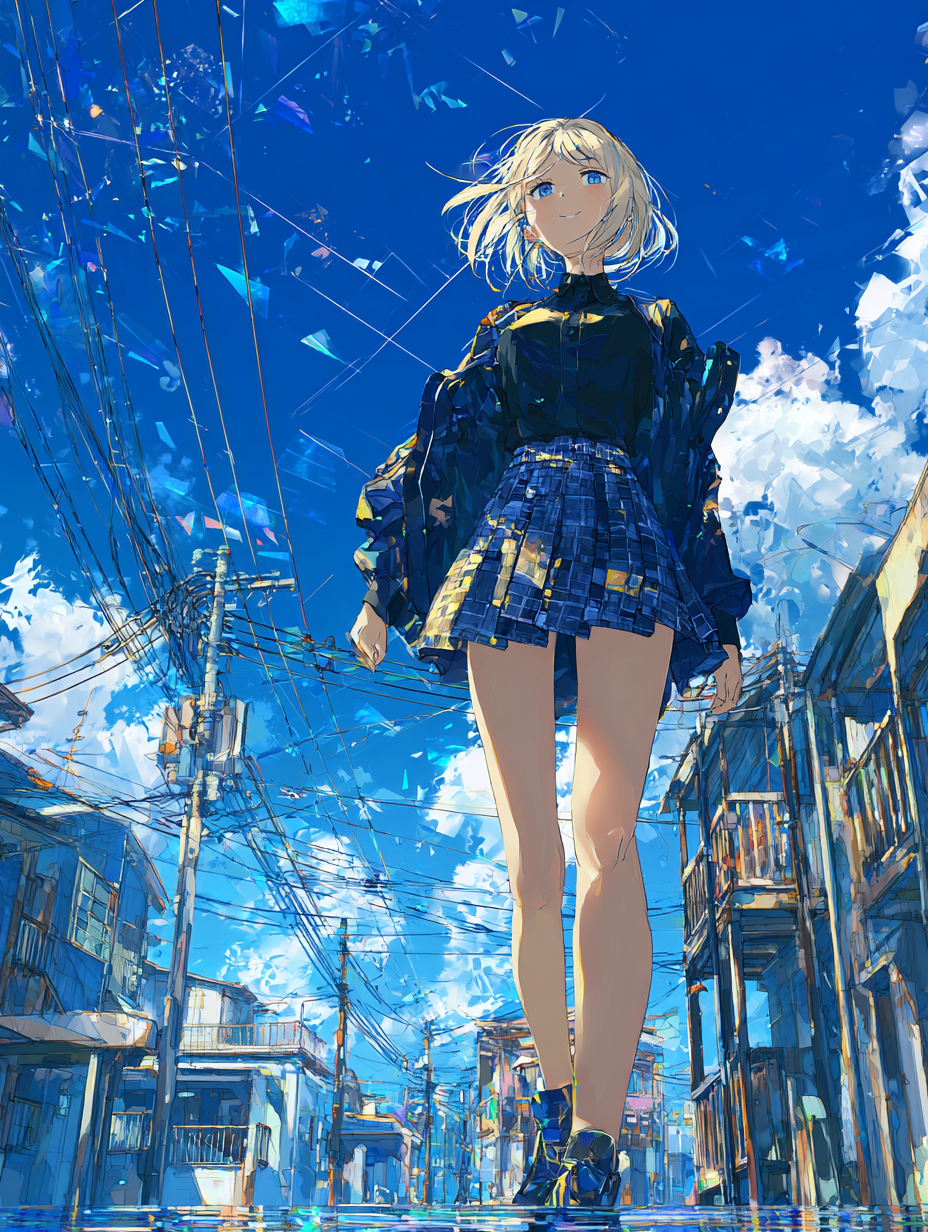 Anime Frau Kleid 1 | LED Bild