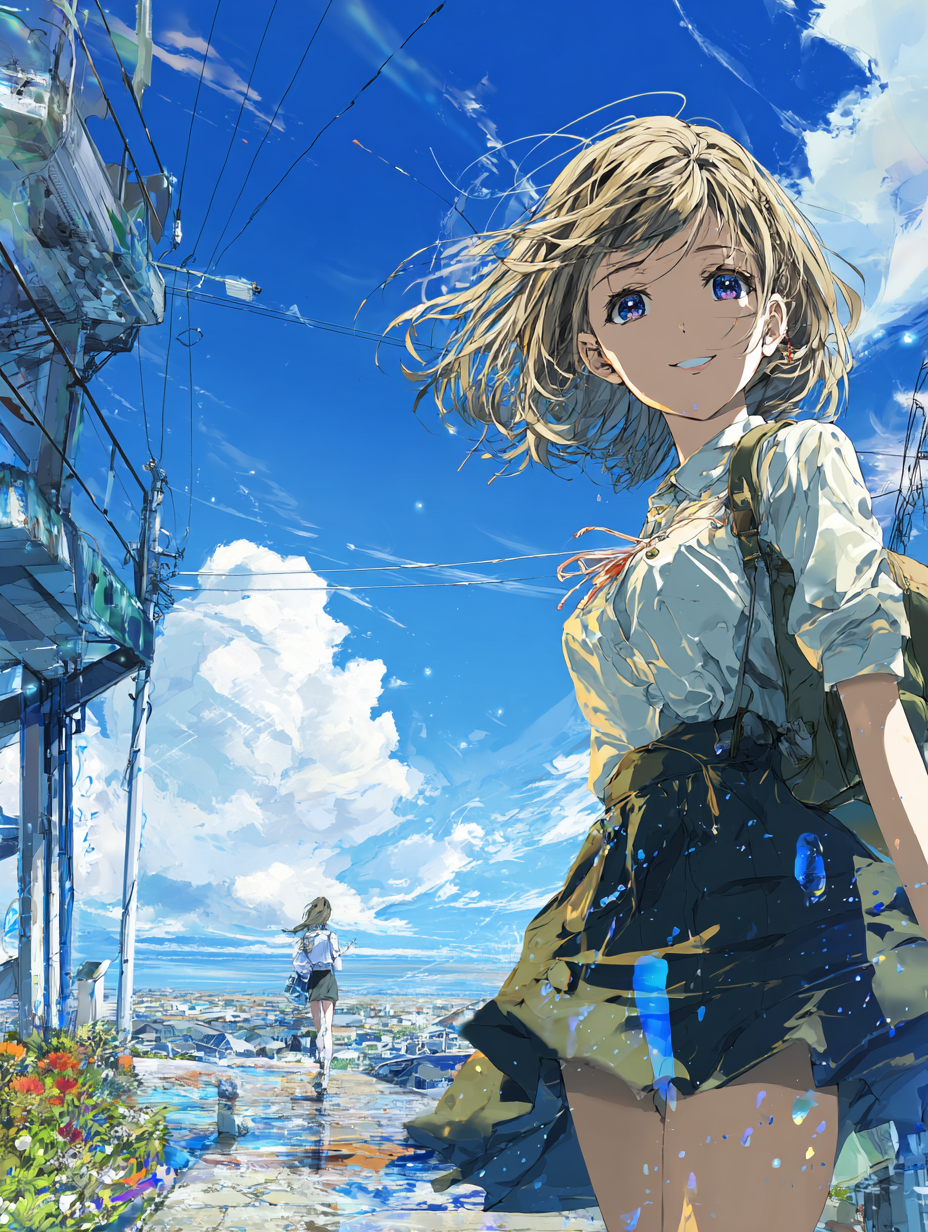 Anime Frau Kleid 2 | LED Bild