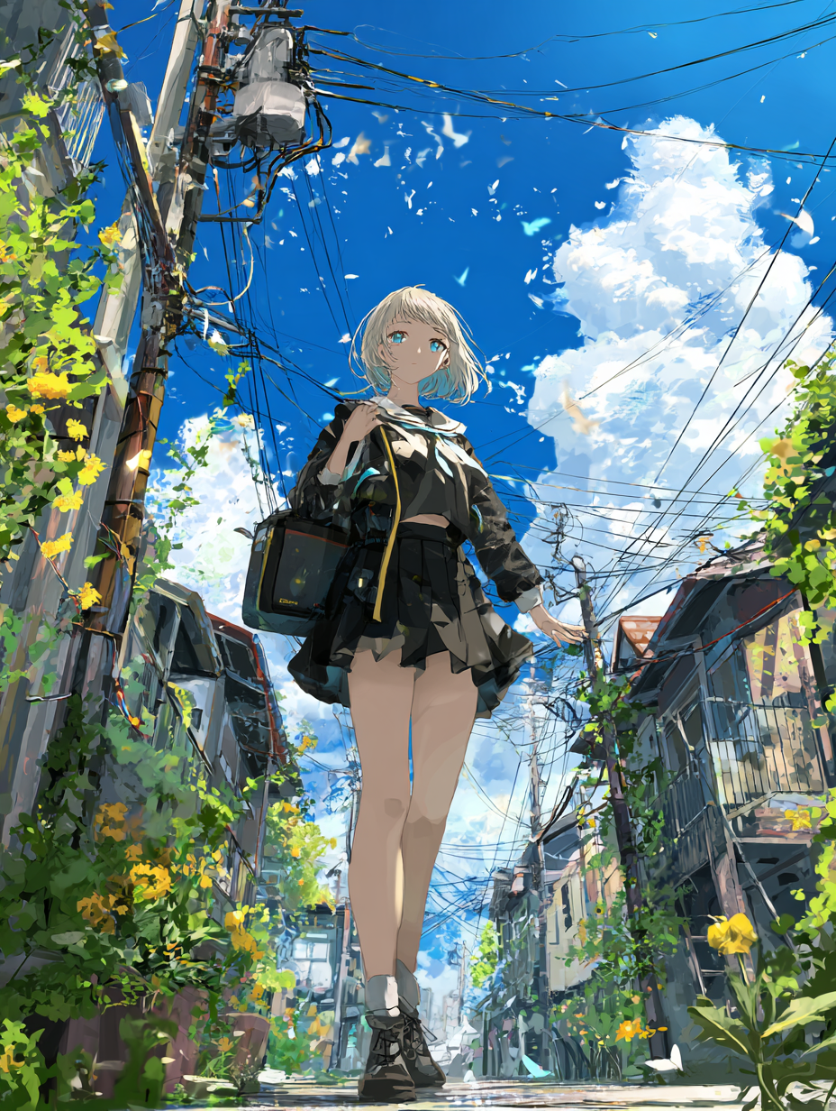 Anime Frau Kleid 3 | LED Bild