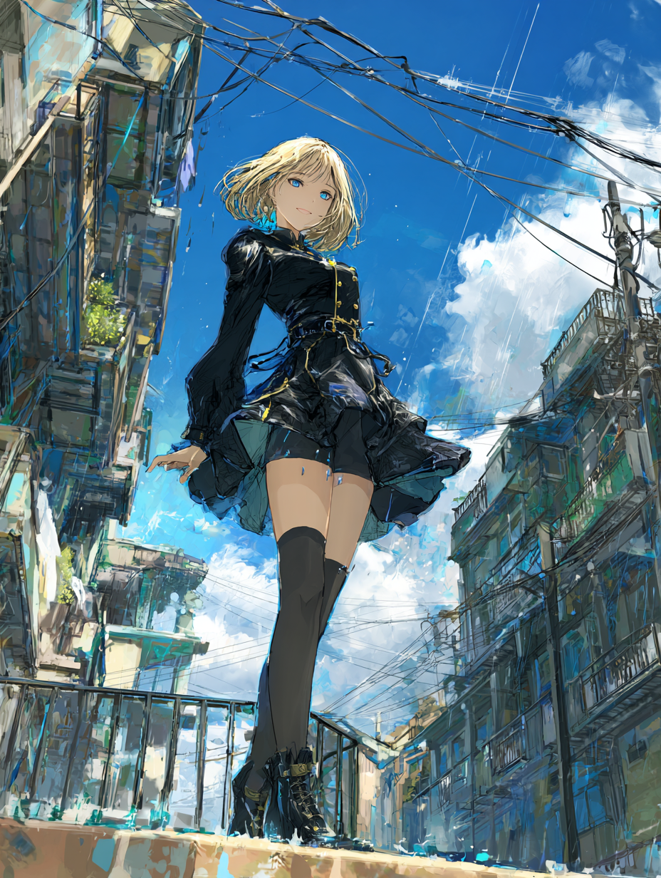 Anime Frau Kleid 4 | LED Bild