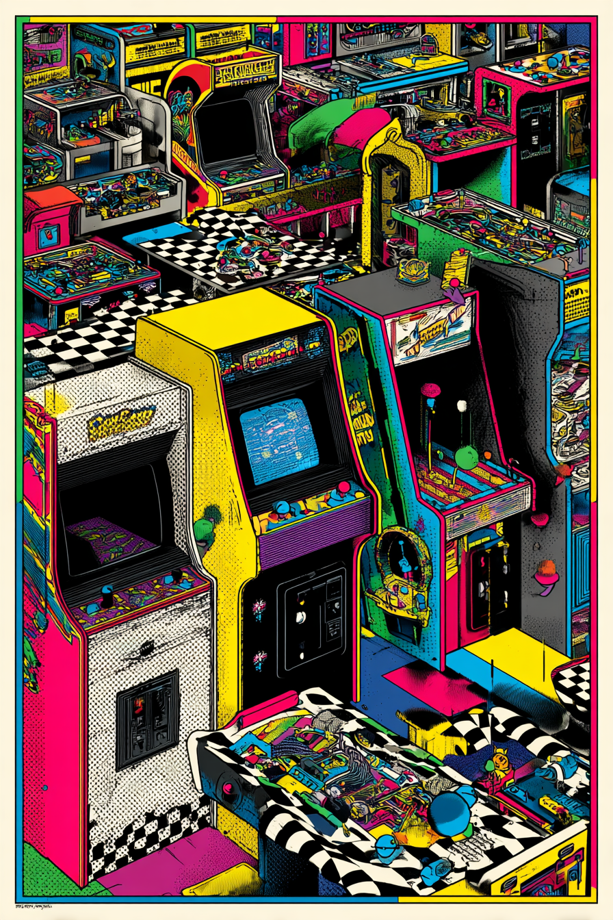 Retro Spielautomaten 1 | LED Bild