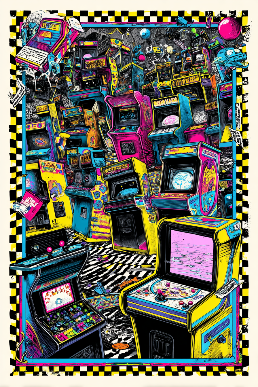 Retro Spielautomaten 4 | LED Bild