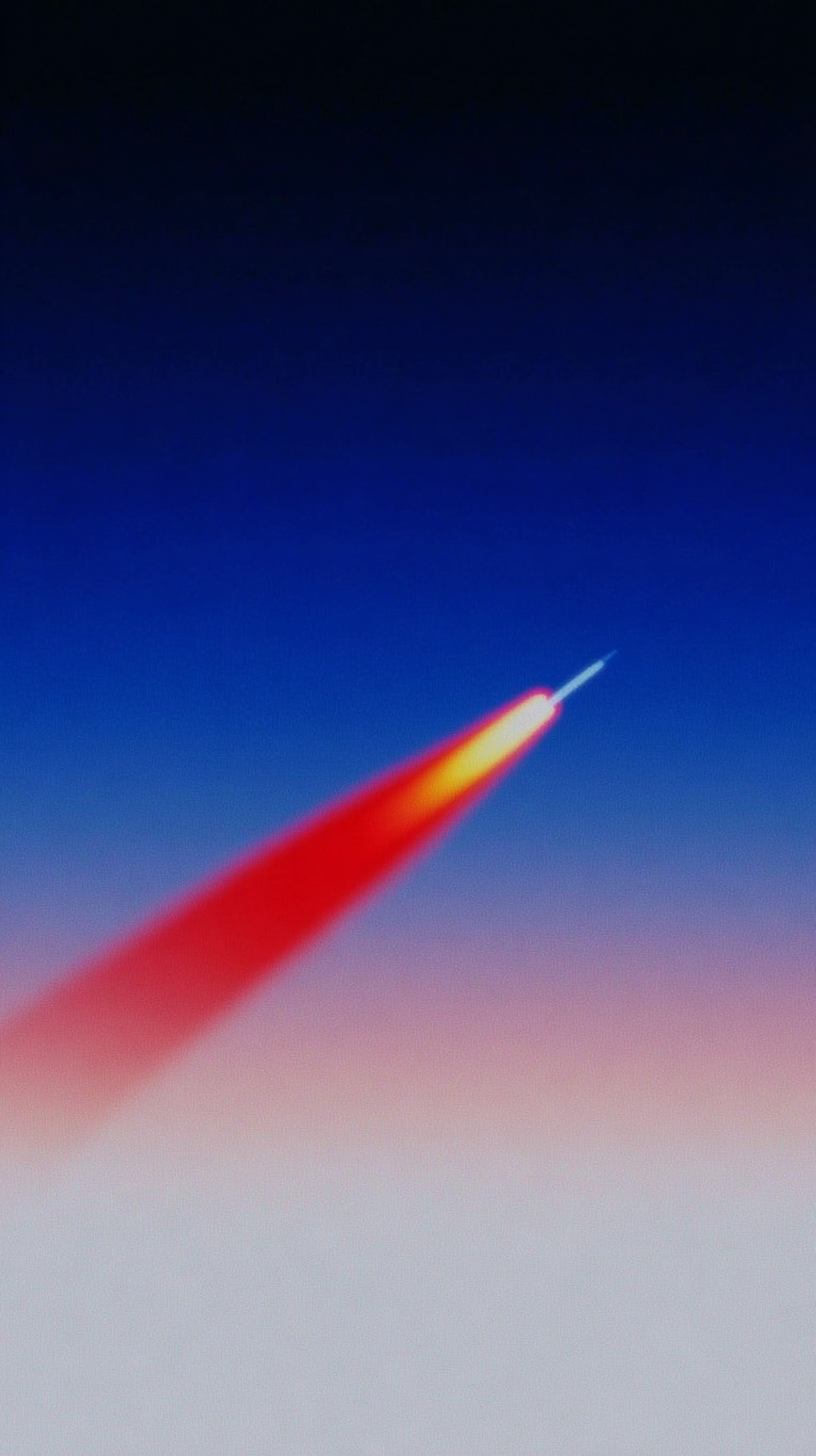 Raketenflug Bunt 1 | LED Bild