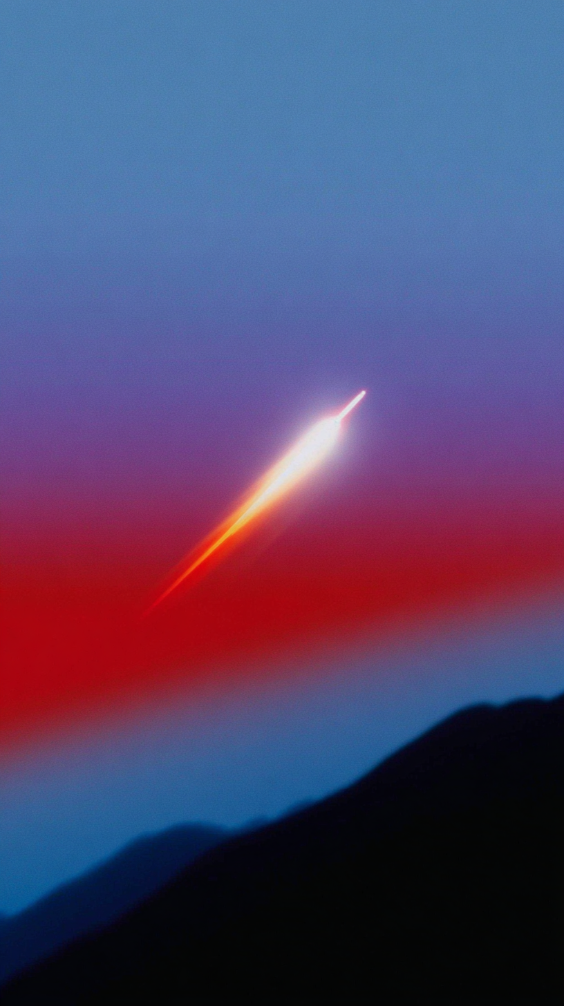 Raketenflug Bunt 2 | LED Bild