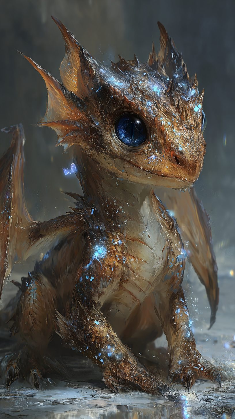 Baby Drache 2 | LED Bild