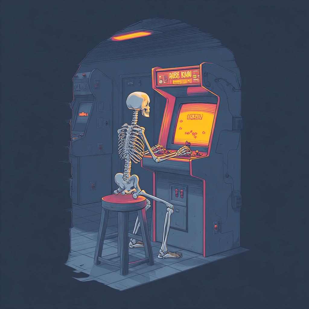 Skelett Spieleautomat 4 | LED Bild