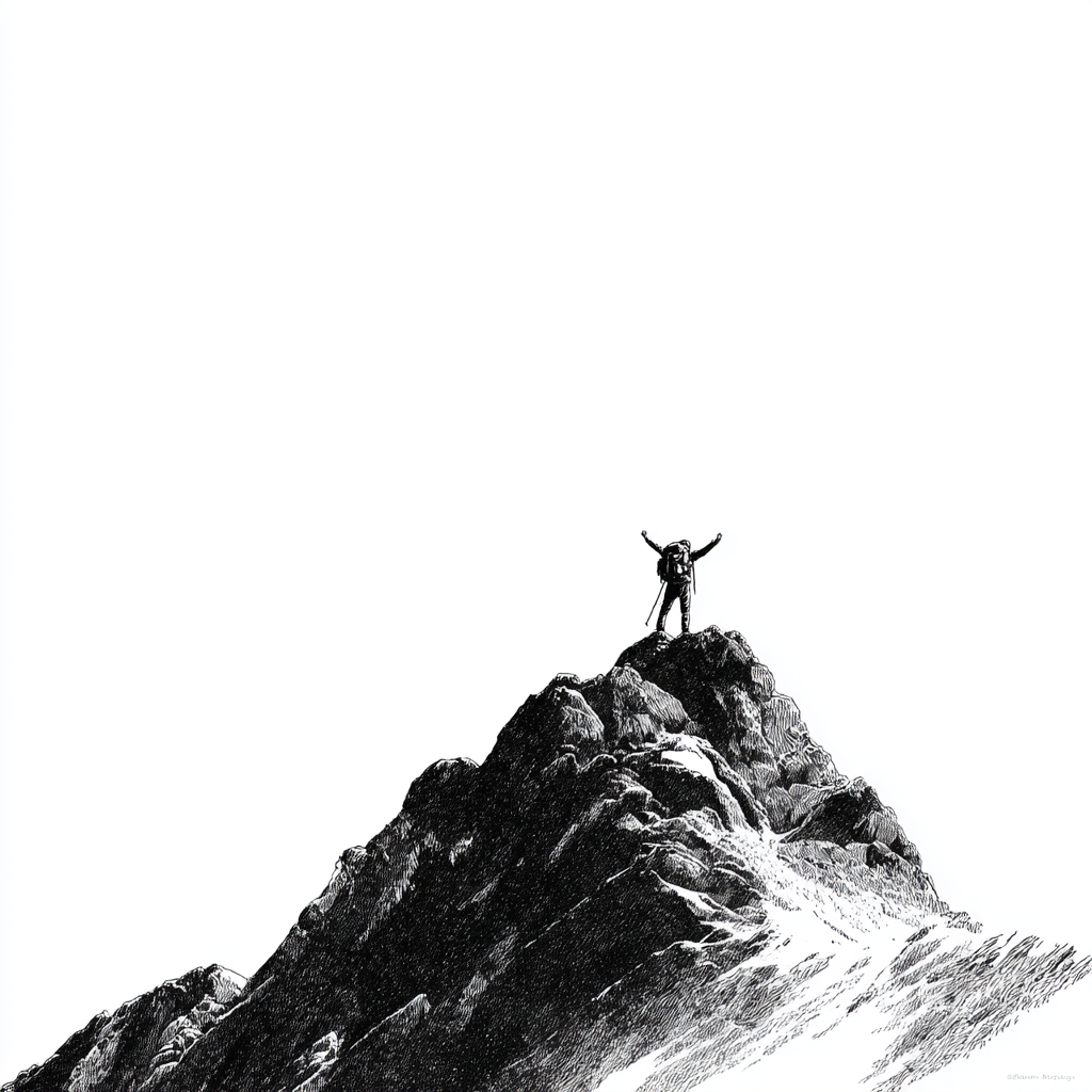 Bergsteiger Silhouette 3 | LED Bild