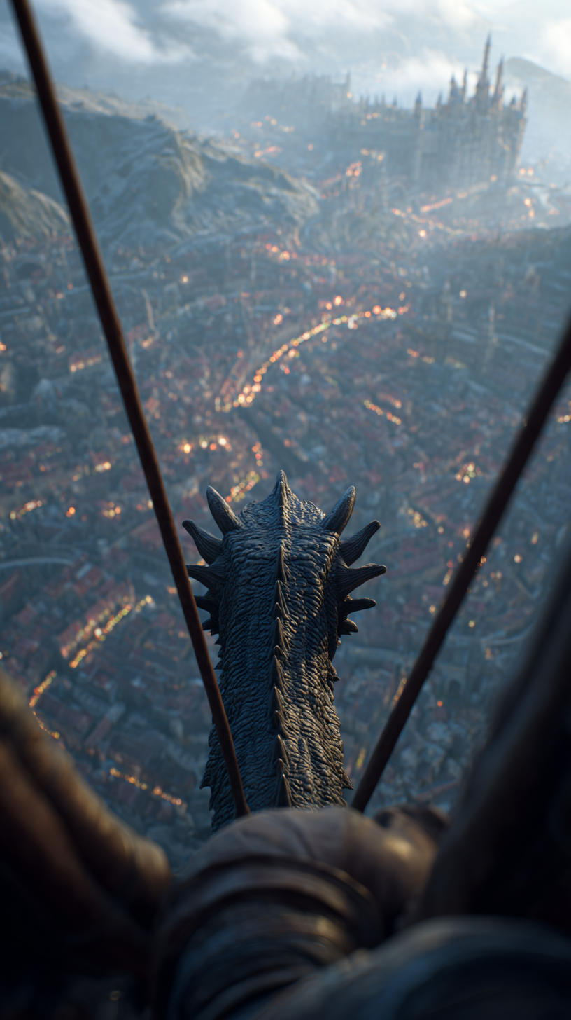 Drachen Reiten 1 | LED Bild