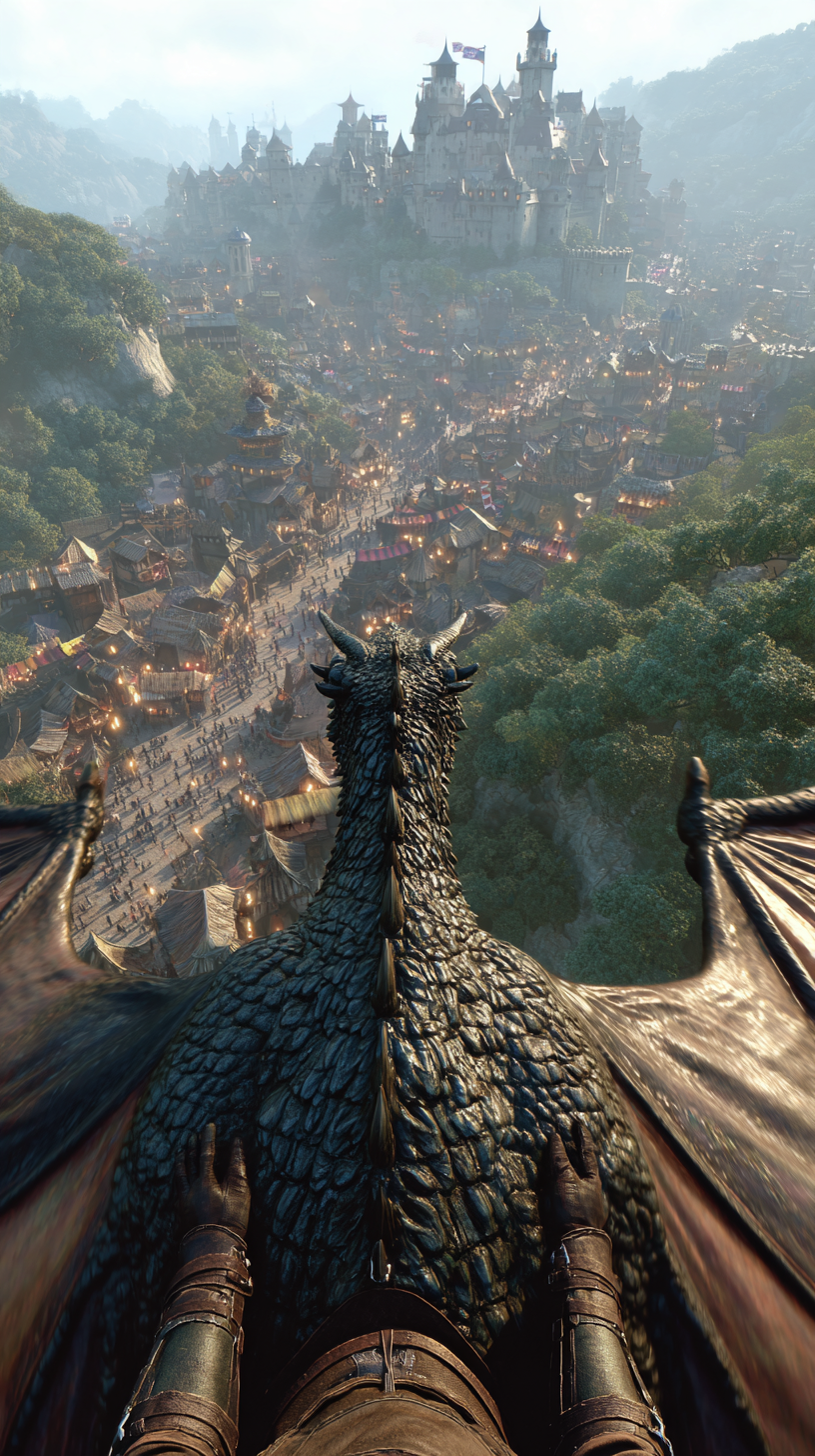 Drachen Reiten 3 | LED Bild