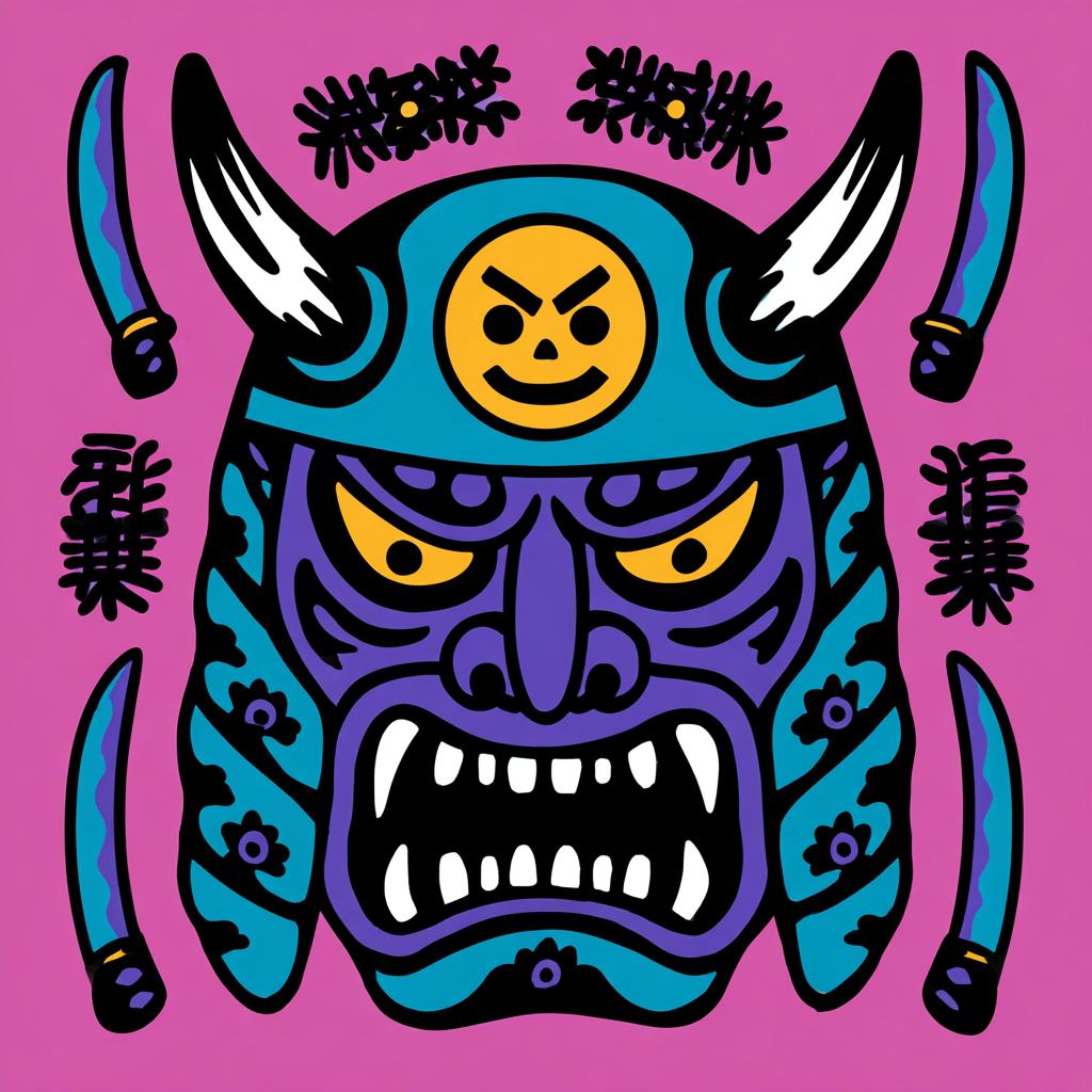 Asiatische Malerei Abstrakt 3 | LED Bild