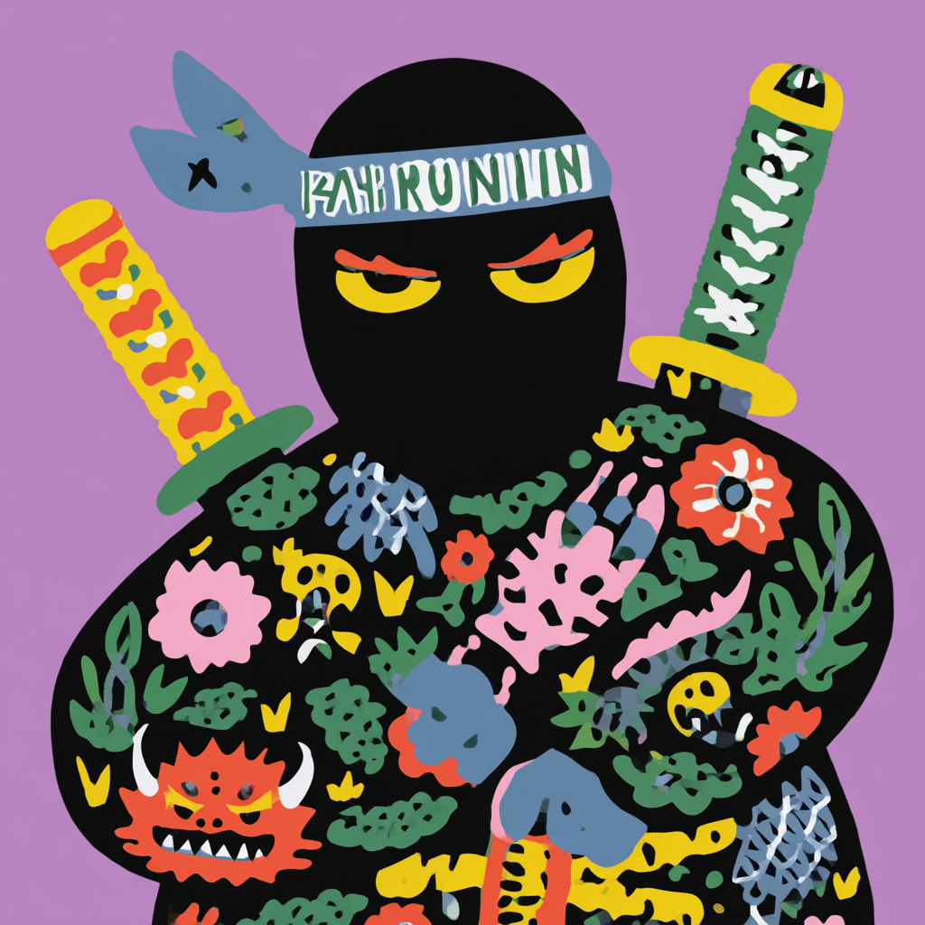 Asiatische Malerei Abstrakt 4 | LED Bild