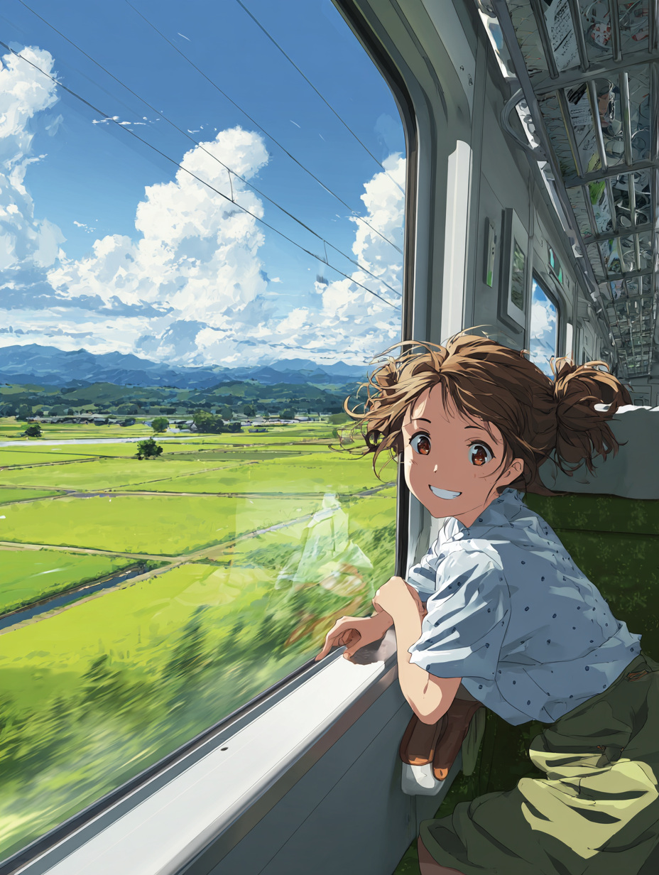 Zugfahrt Anime 2 | LED Bild