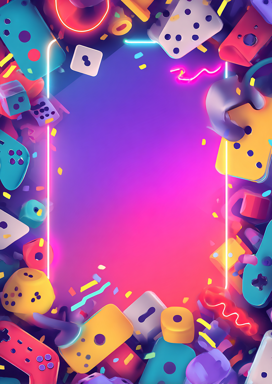 Bunter Gaming Rahmen 1 | LED Bild