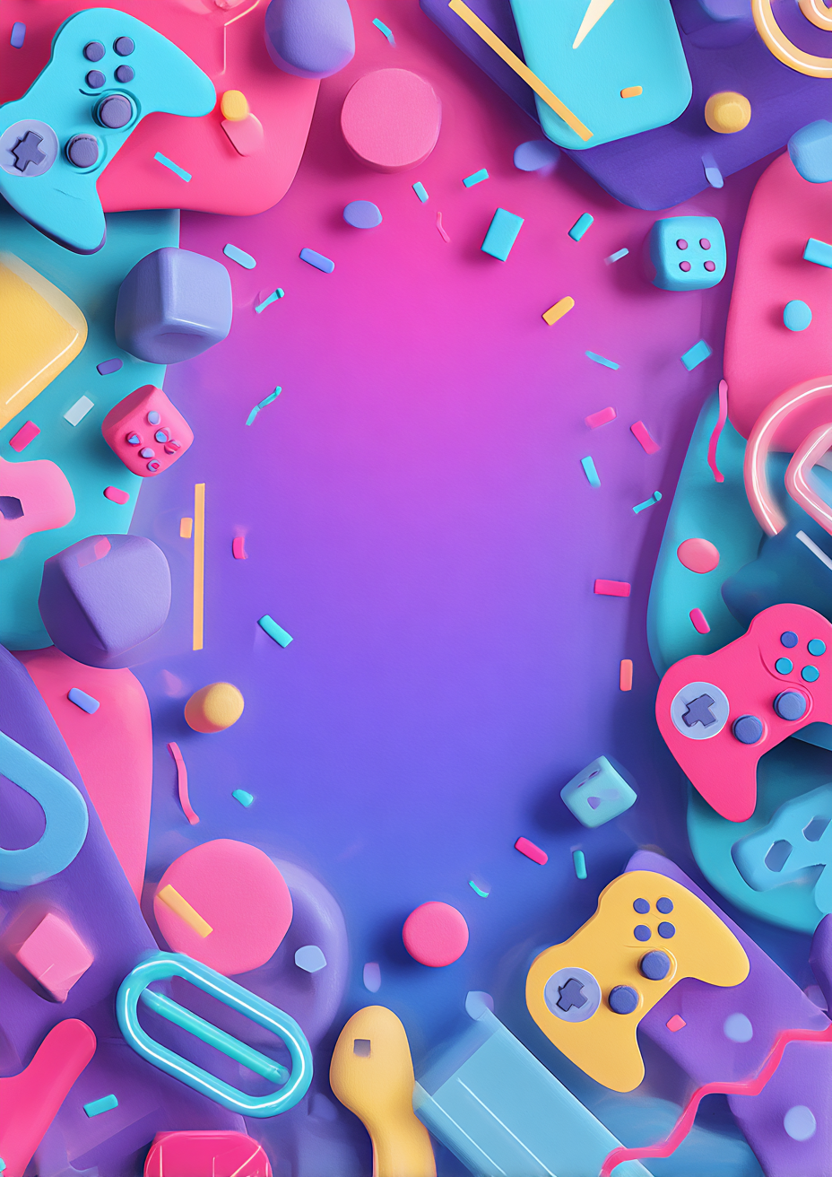 Bunter Gaming Rahmen 3 | LED Bild