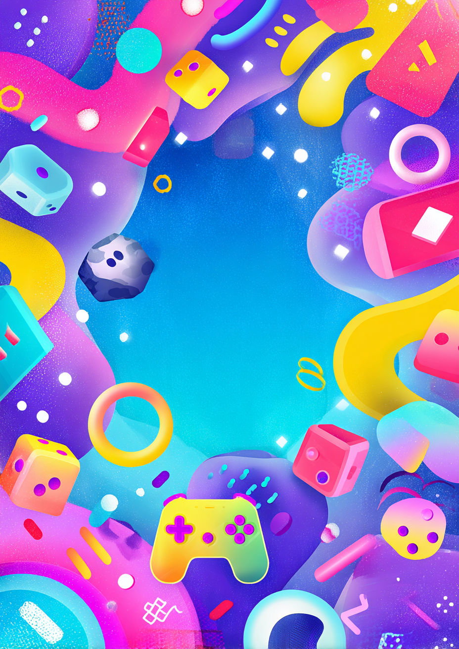 Bunter Gaming Rahmen 4 | LED Bild