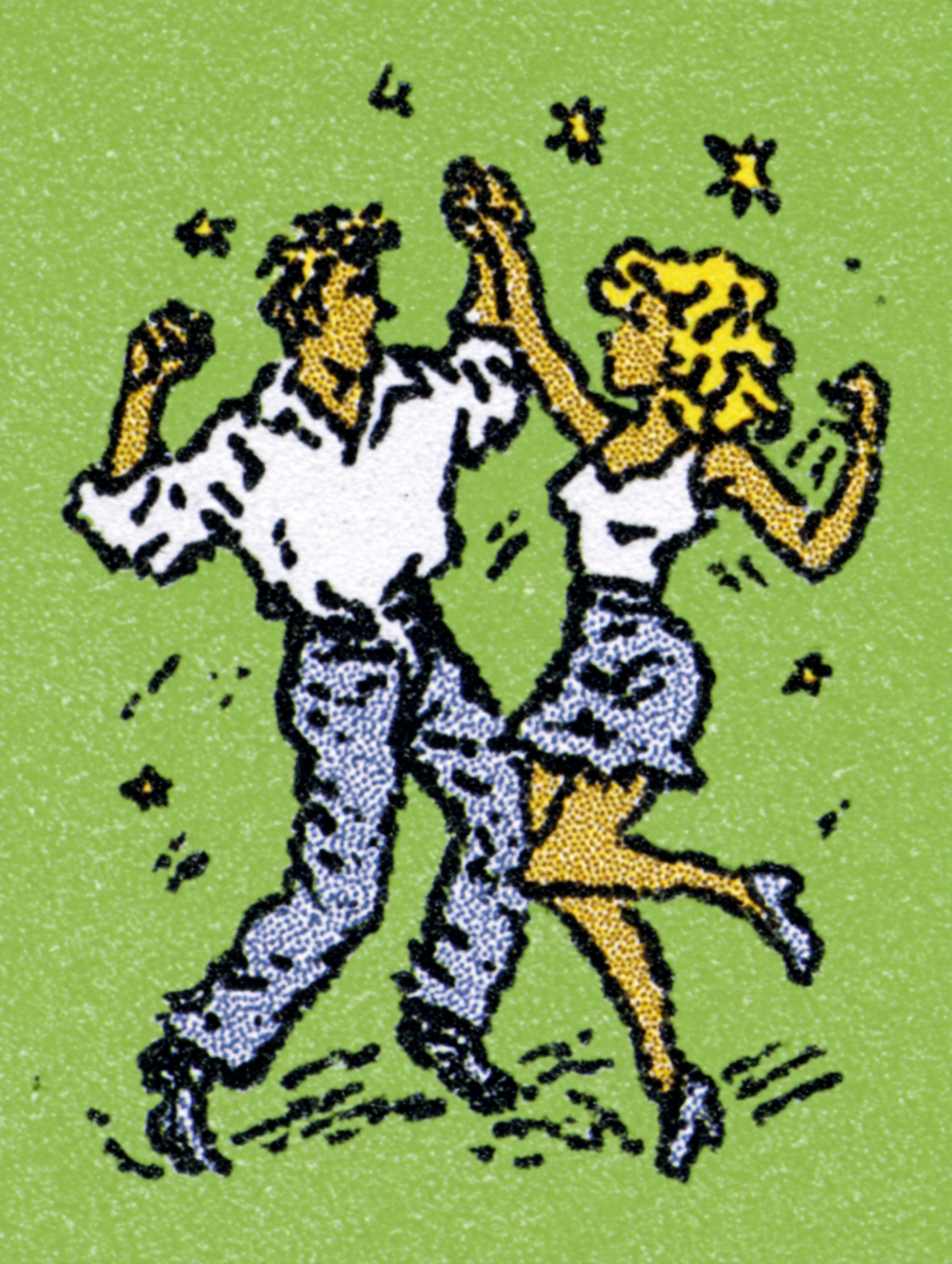 Tanzende Figuren Illustriert 1 | LED Bild