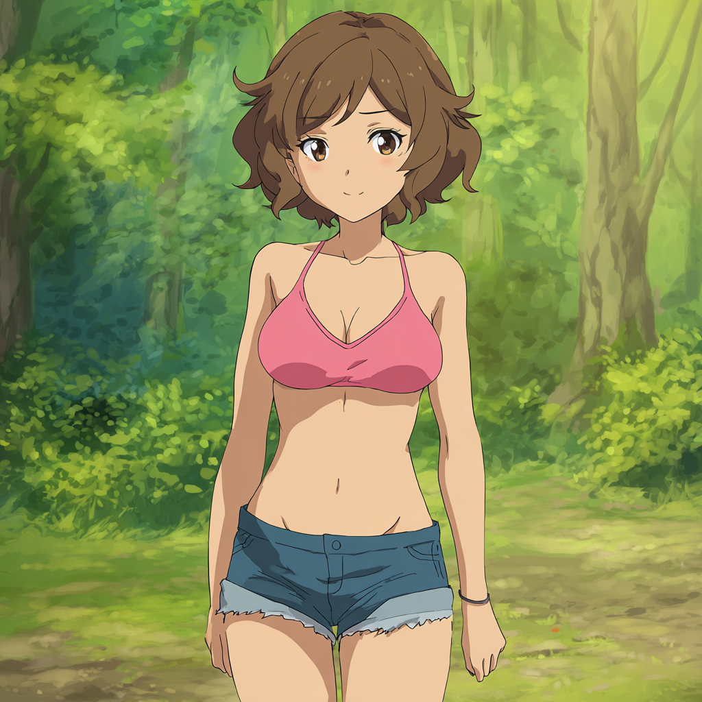 Frau Freizügig Anime 1 | LED Bild