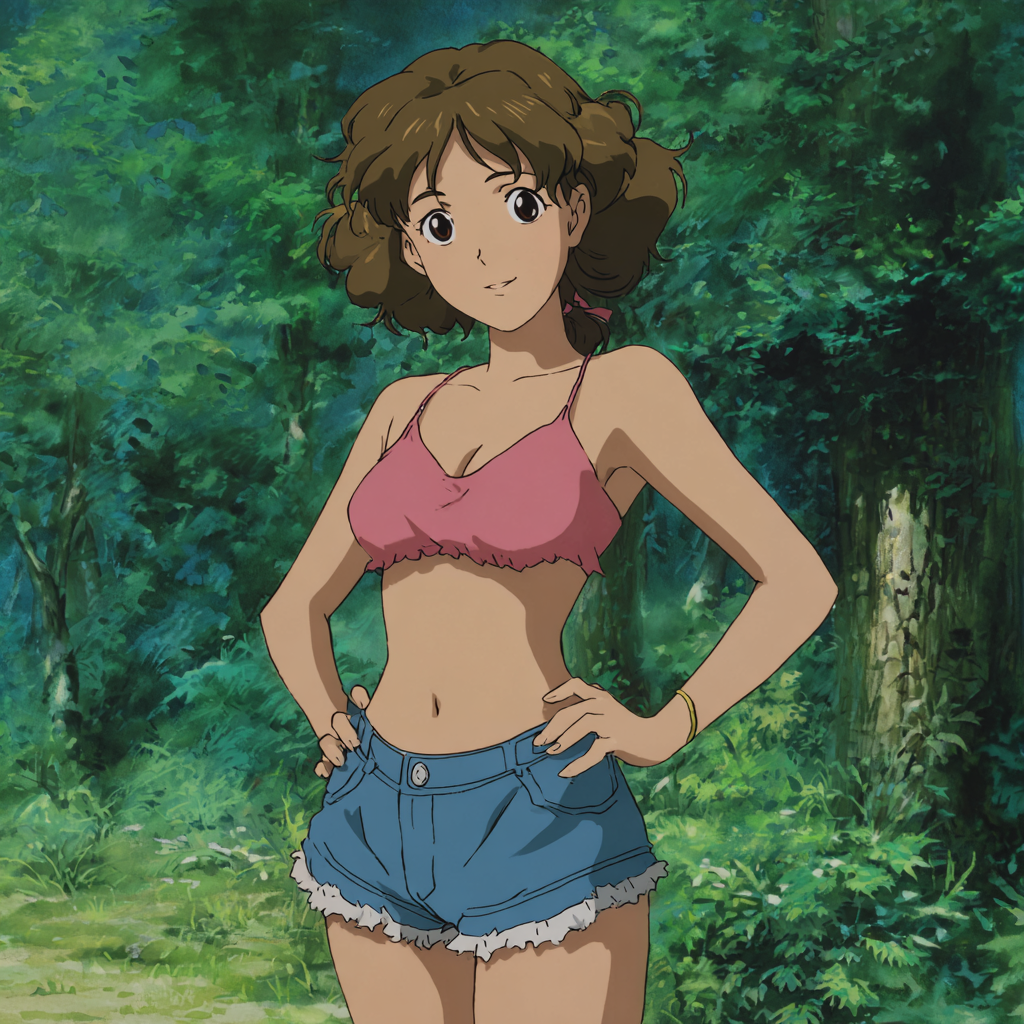 Frau Freizügig Anime 2 | LED Bild