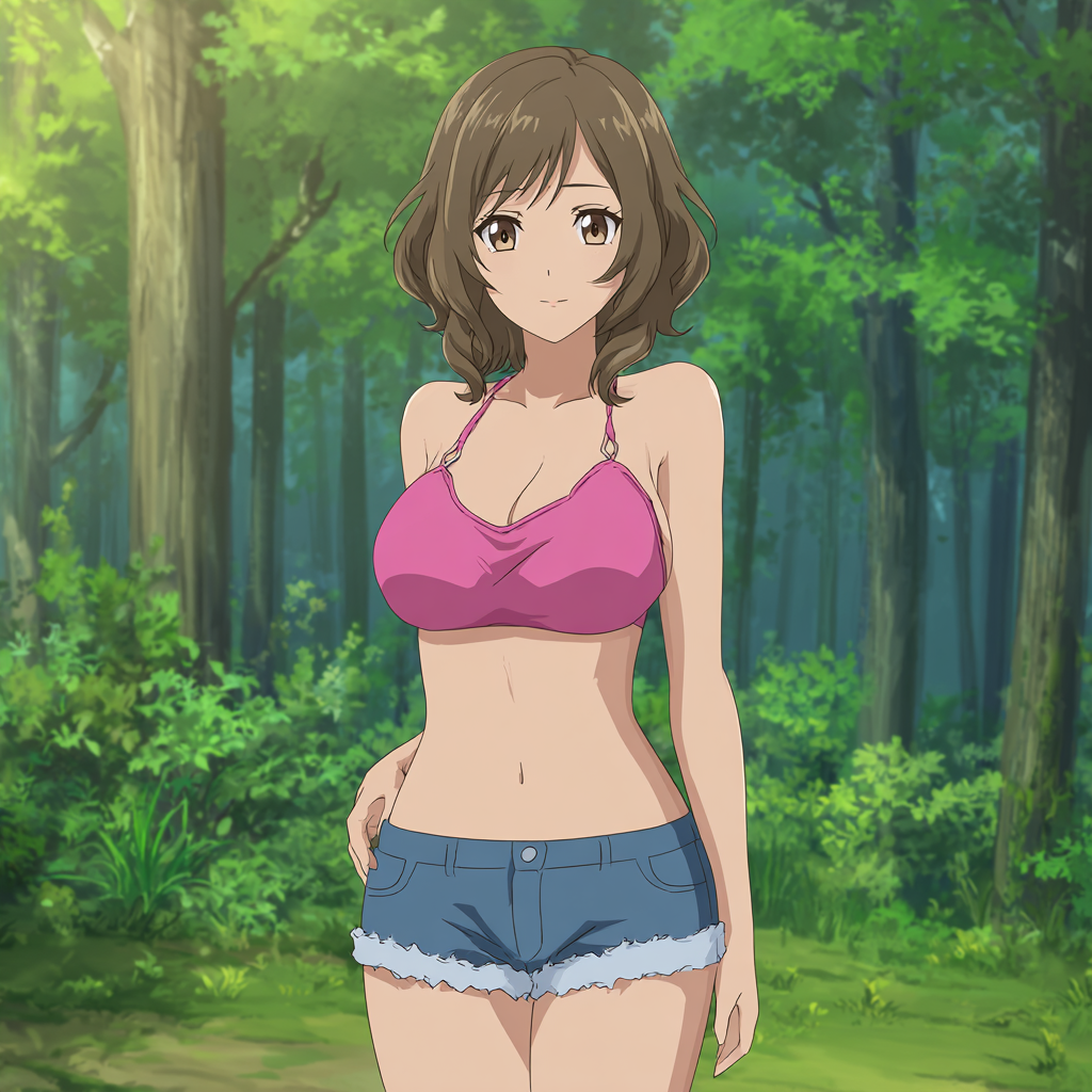 Frau Freizügig Anime 4 | LED Bild