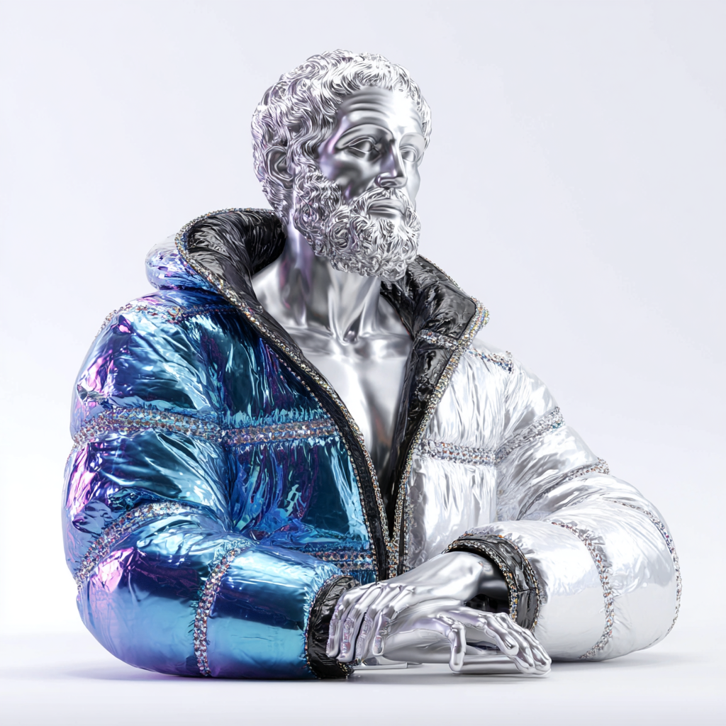 Skulptur Chrome Modern | LED Bild