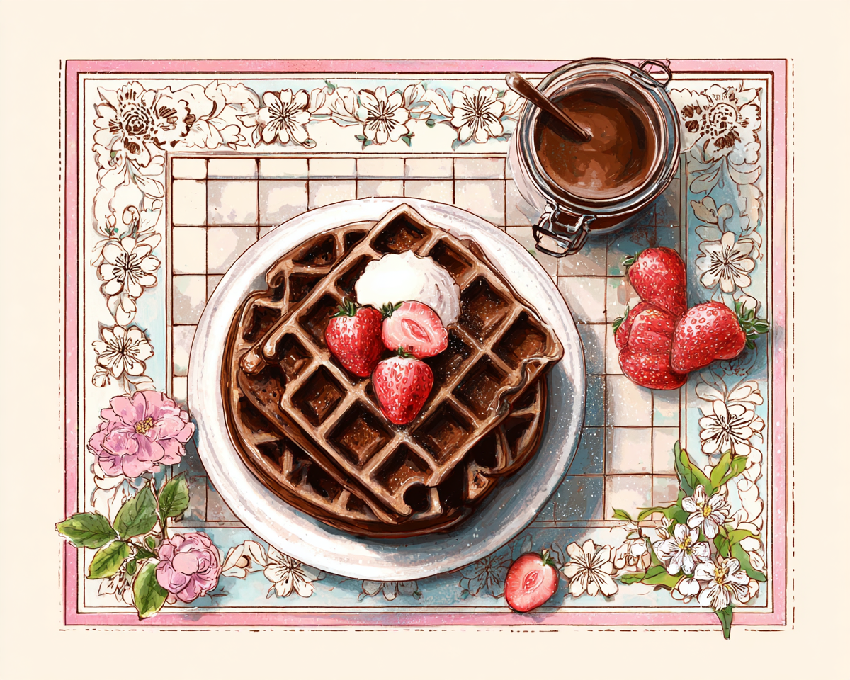 Waffel Illustriert 1 | LED Bild