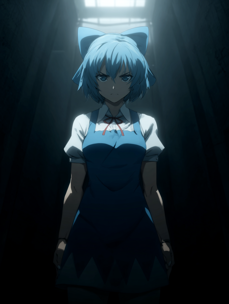 Mädchen Blau Anime 2 | LED Bild