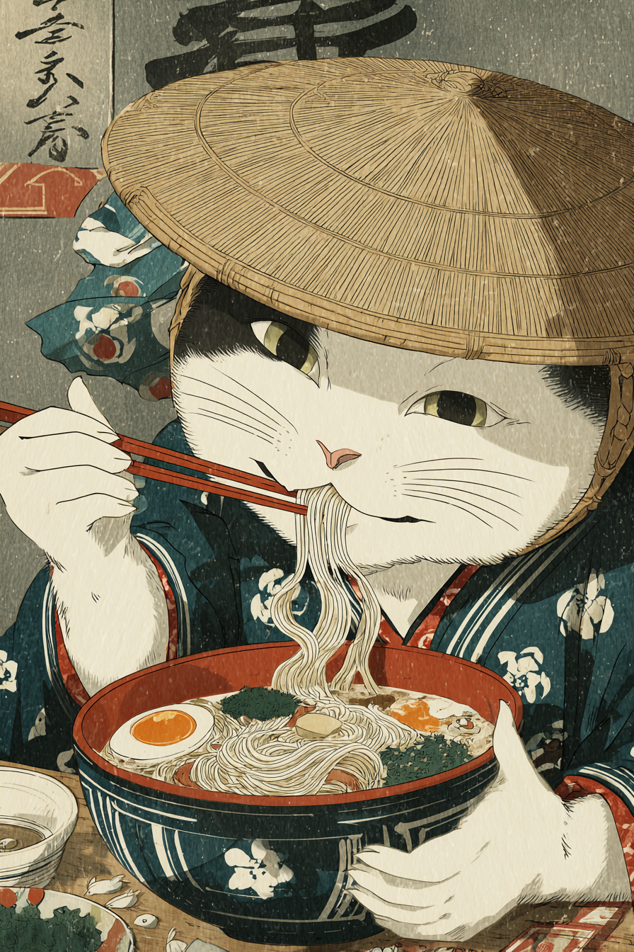 Katzen Ramen 1 | LED Bild