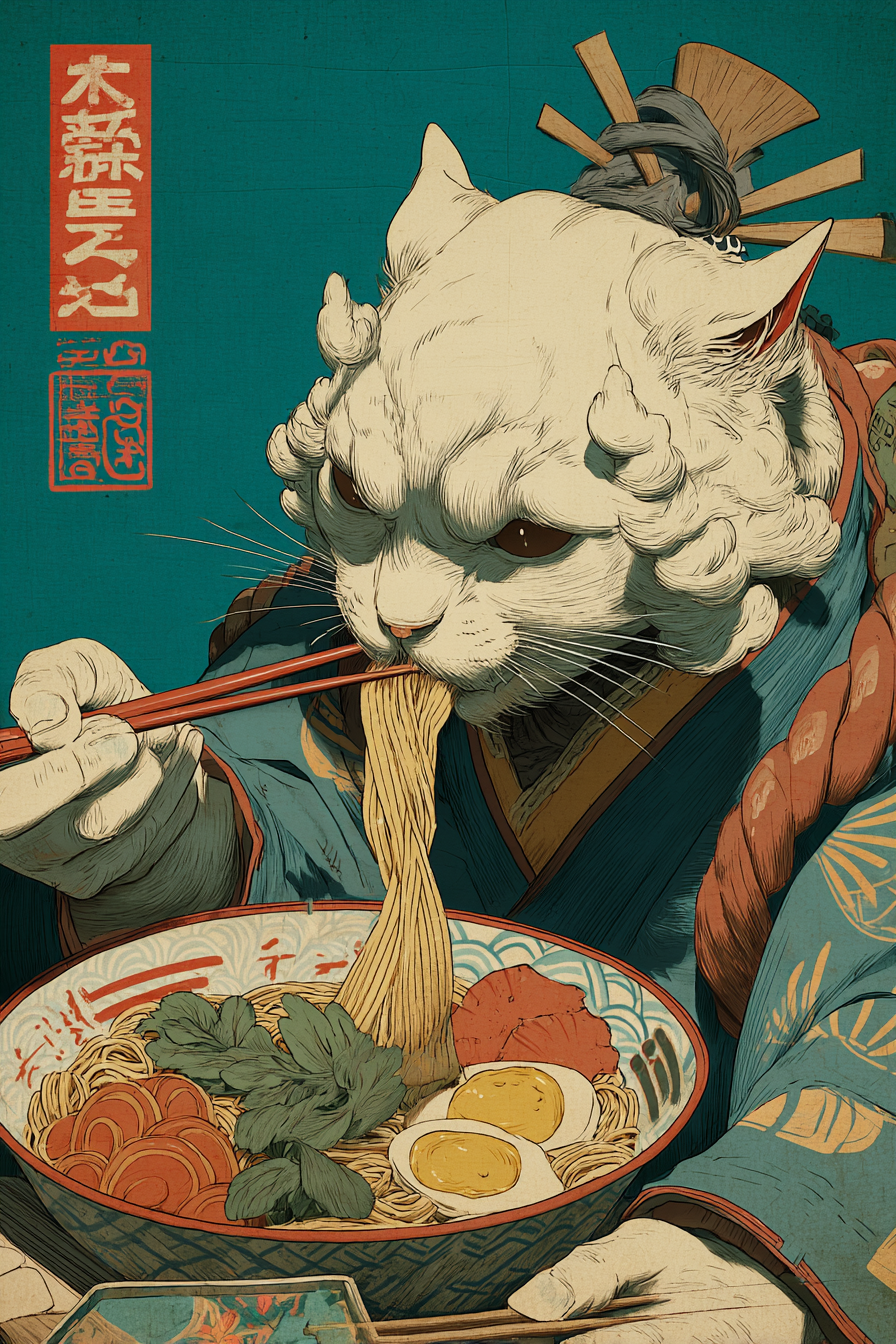 Katzen Ramen 4 | LED Bild