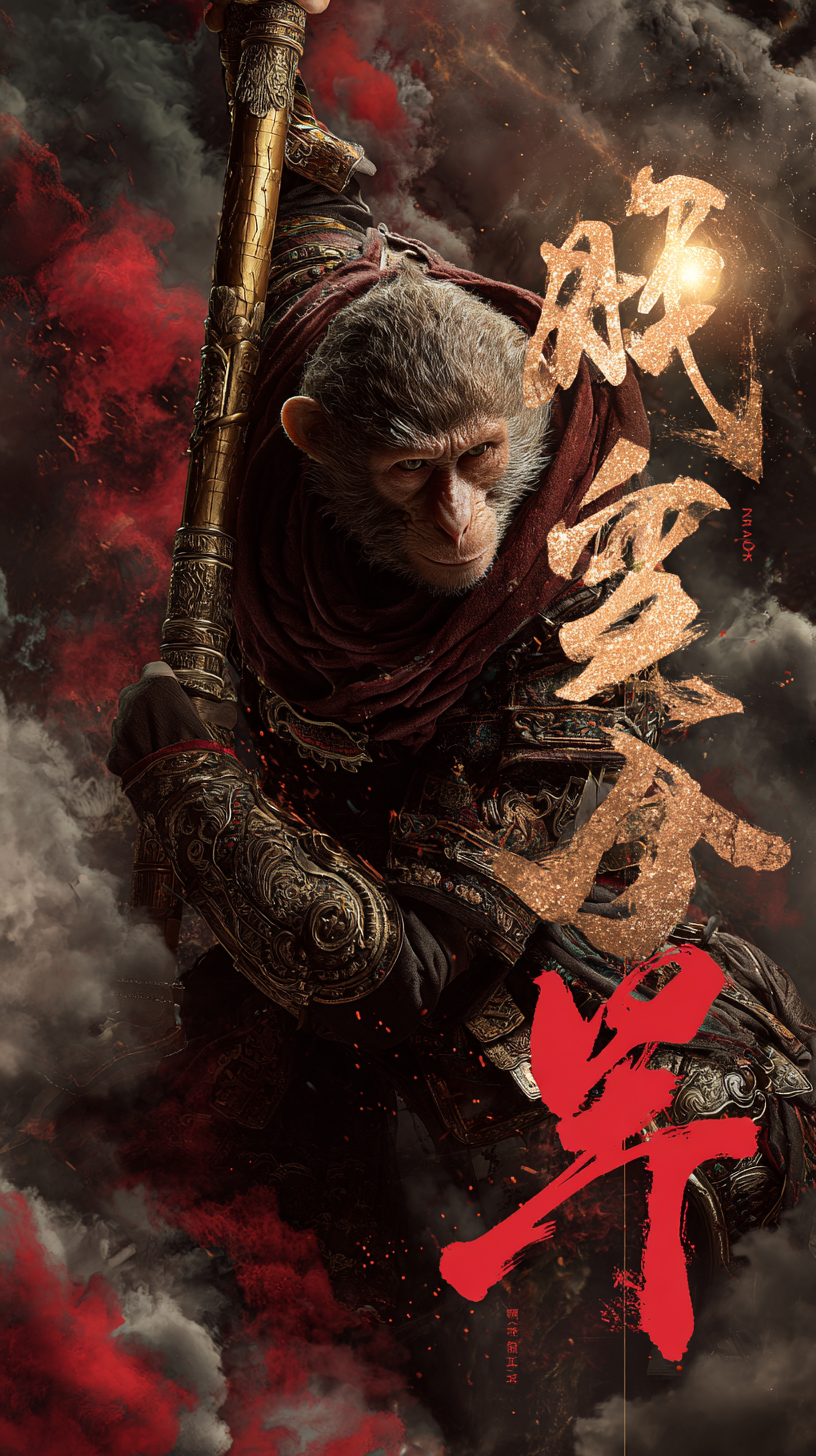 Asiatischer Affen Gott 1 | LED Bild