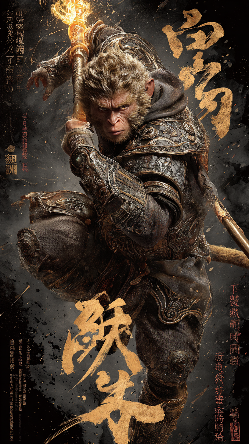 Asiatischer Affen Gott 3 | LED Bild