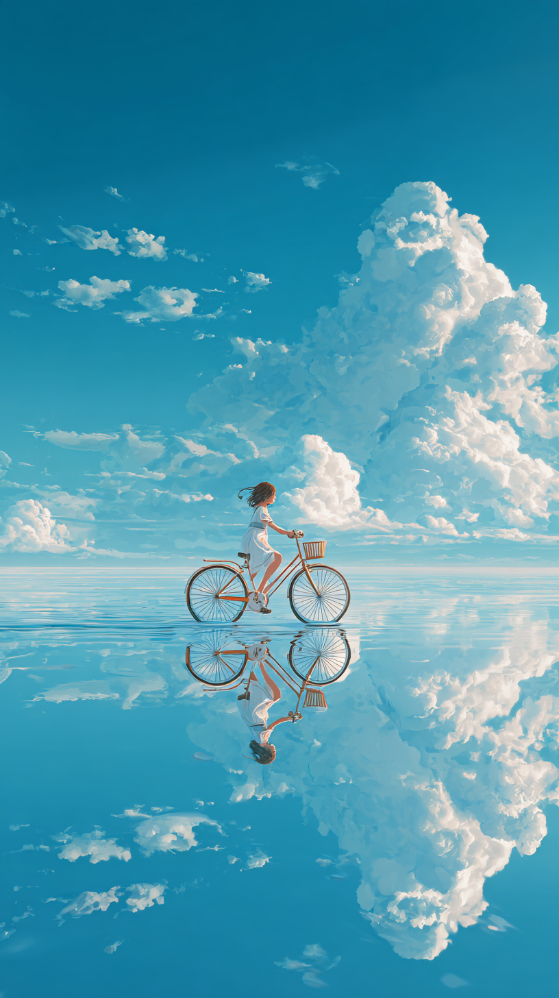 Fahrrad Spiegelung Anime 2 | LED Bild