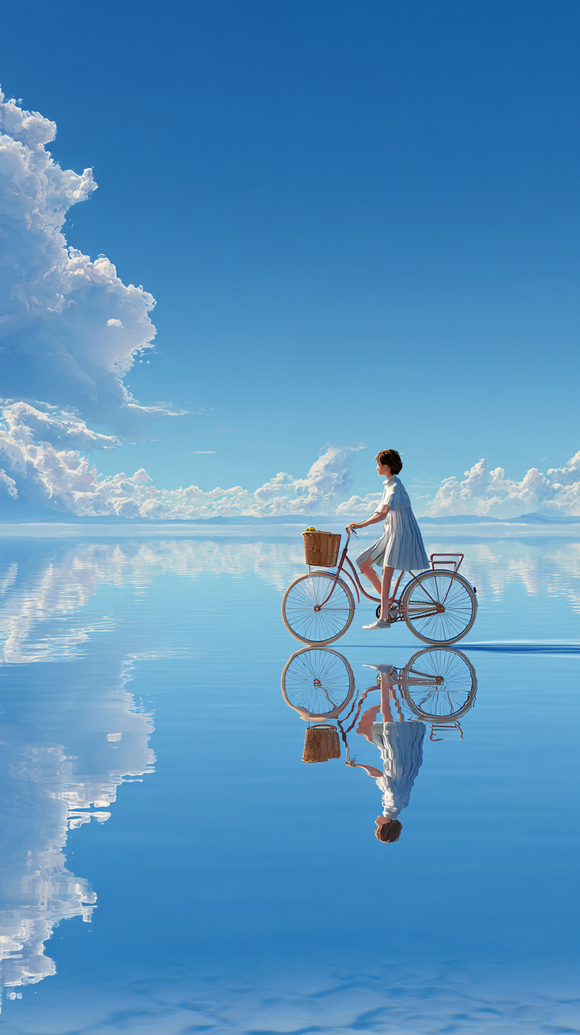 Fahrrad Spiegelung Anime 3 | LED Bild