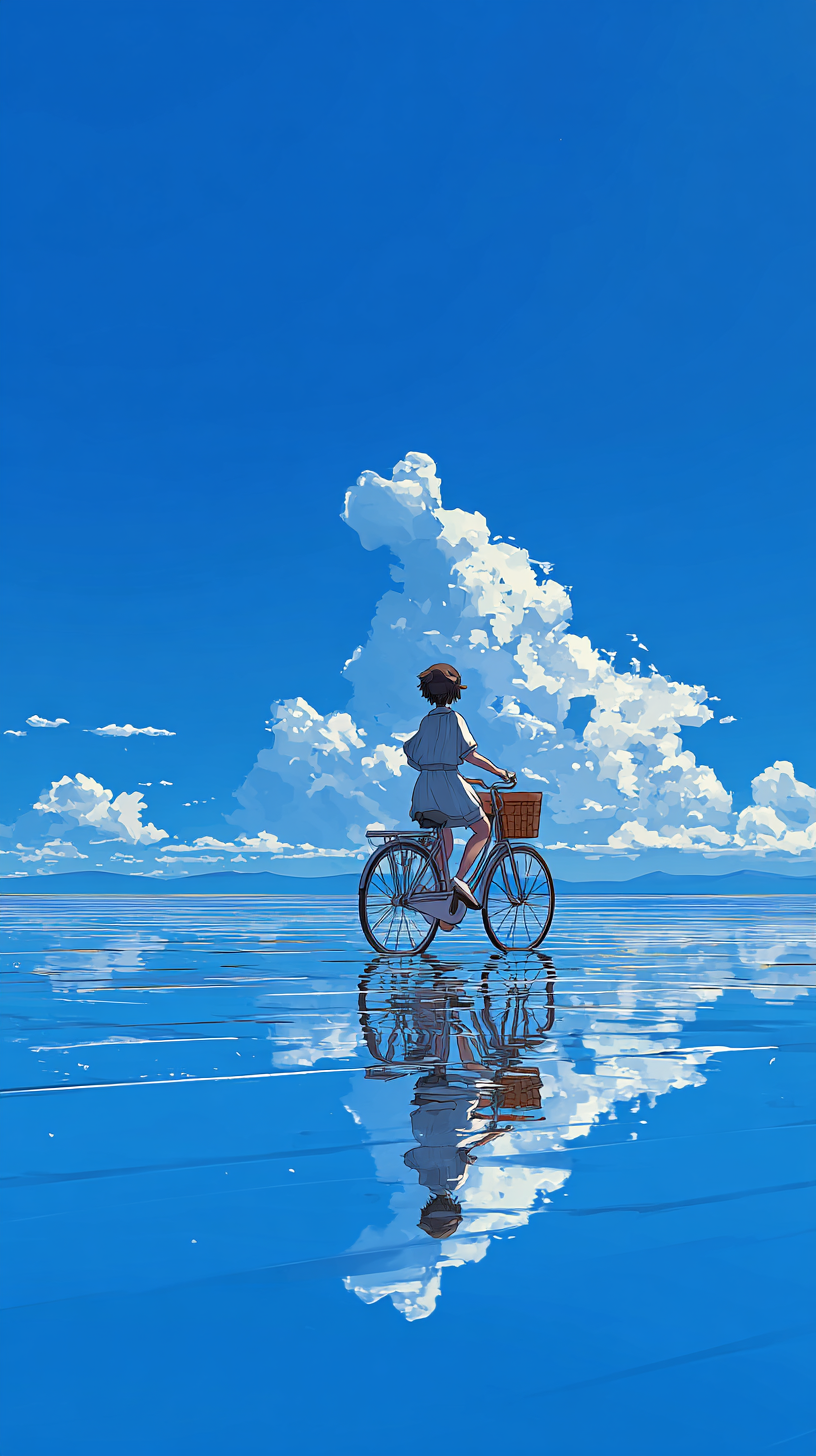 Fahrrad Spiegelung Anime 4 | LED Bild