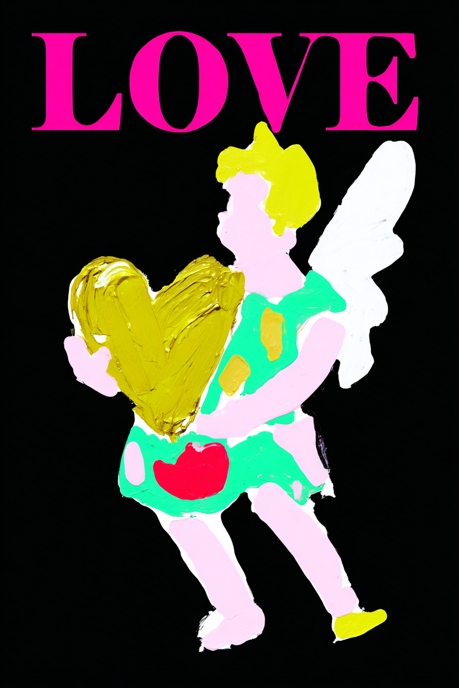 Engel Abstrakt Bunt 2 | LED Bild