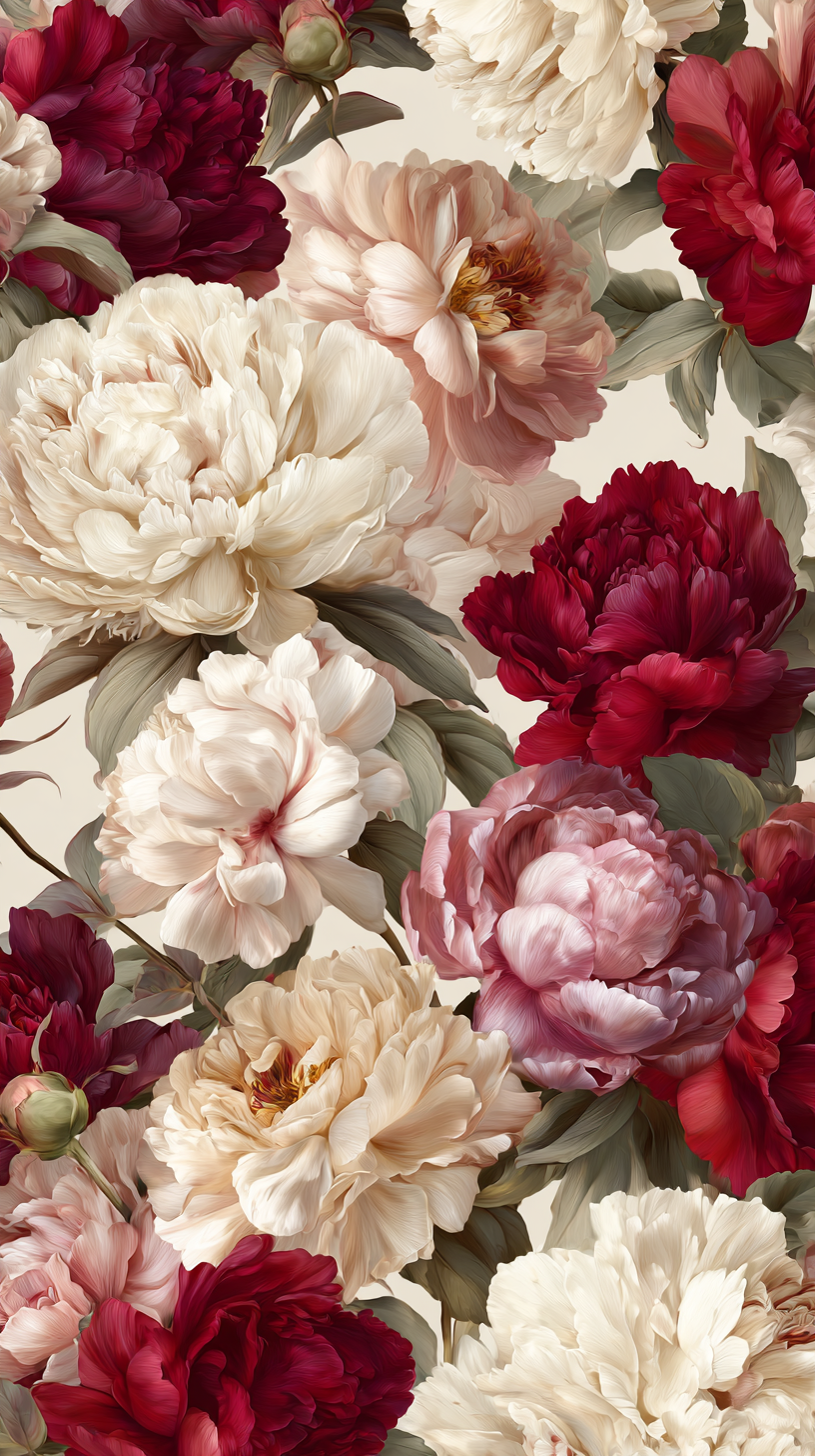 Pfingstrosen Illustriert 1 | LED Bild