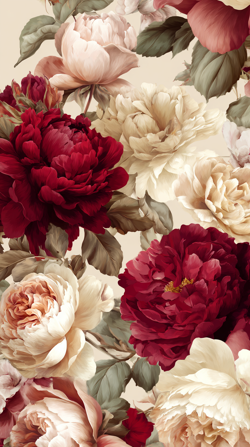 Pfingstrosen Illustriert 2 | LED Bild