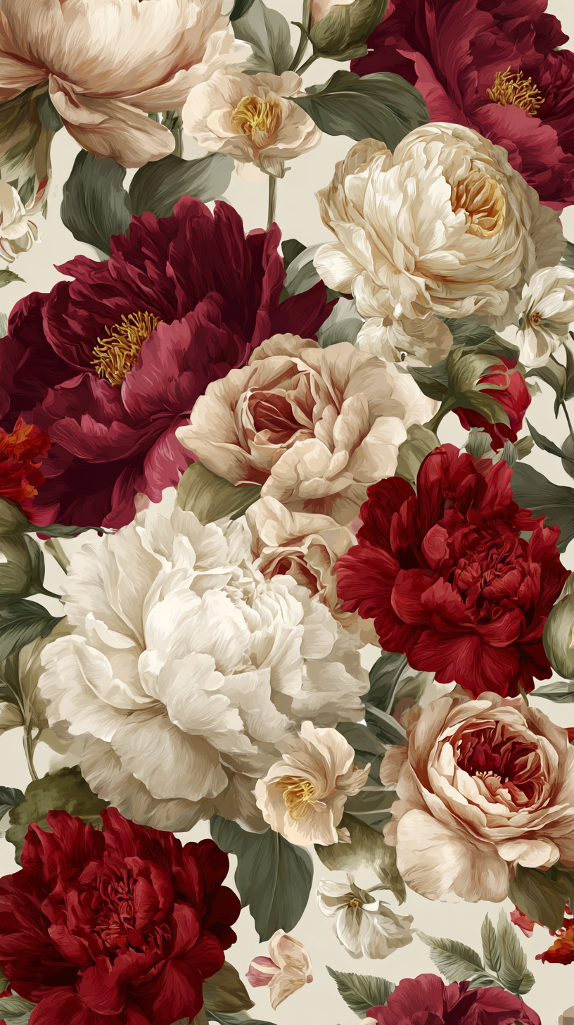 Pfingstrosen Illustriert 3 | LED Bild