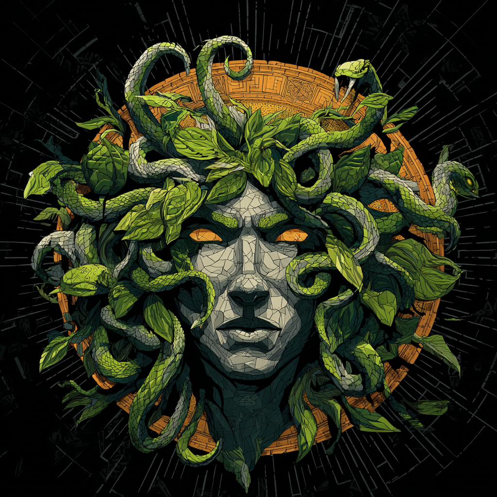 Medusa Portrait 3 | LED Bild