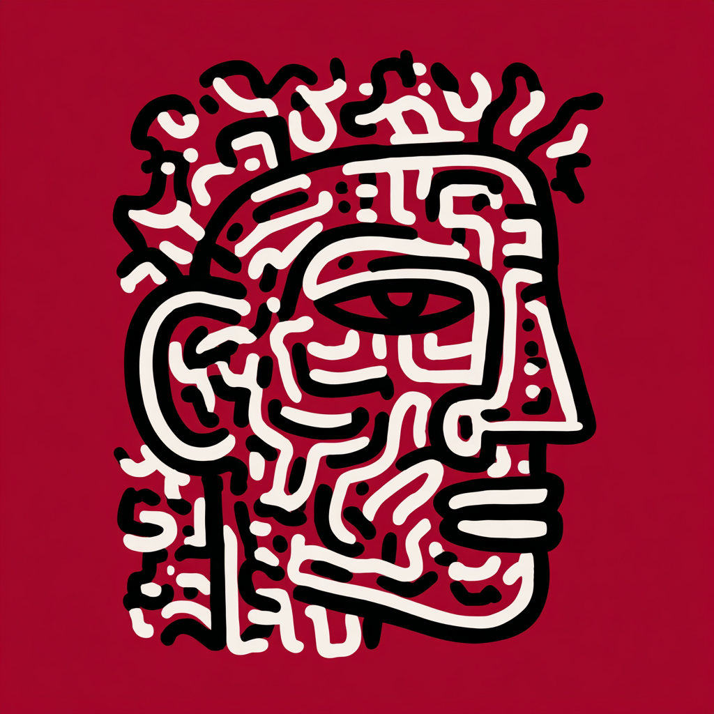 Abstrakte Striche Rot 1 | LED Bild