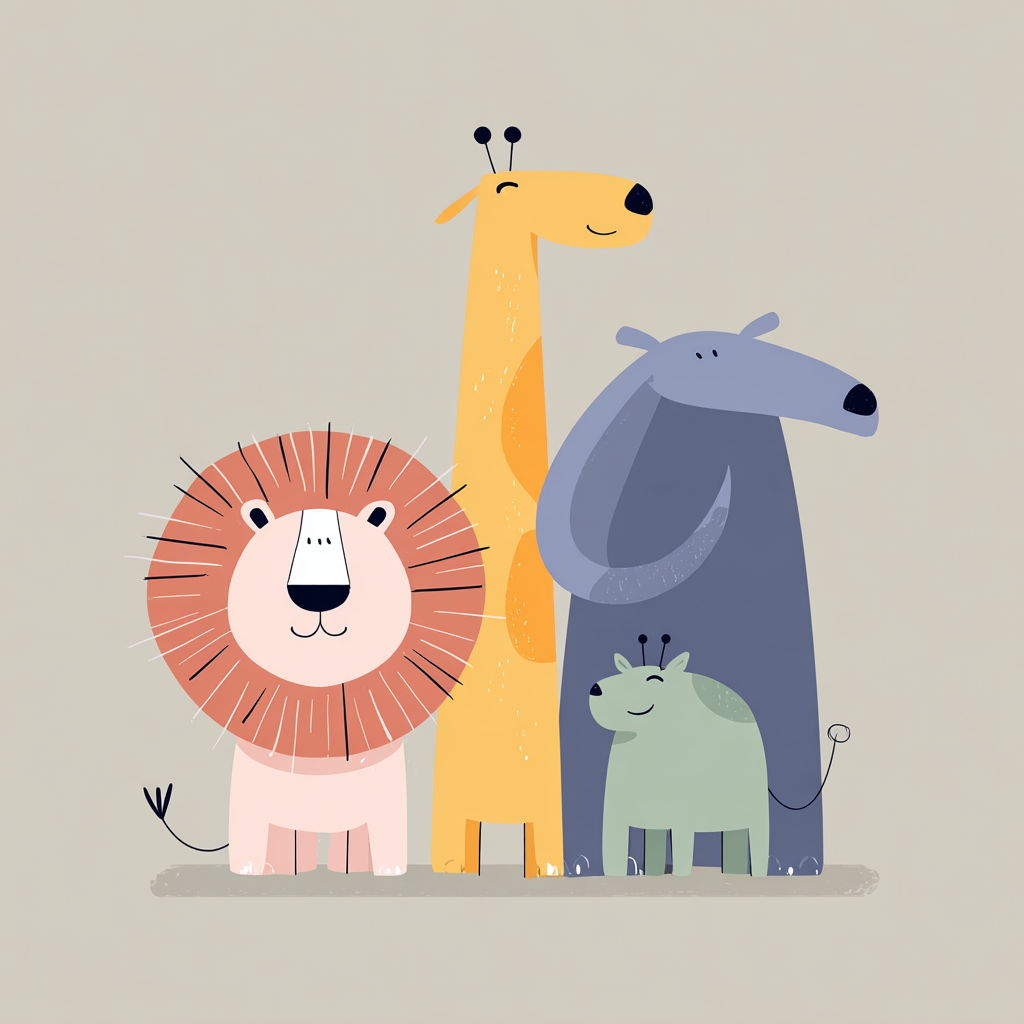 Malerei Afrikanische Tiere 2 | LED Bild