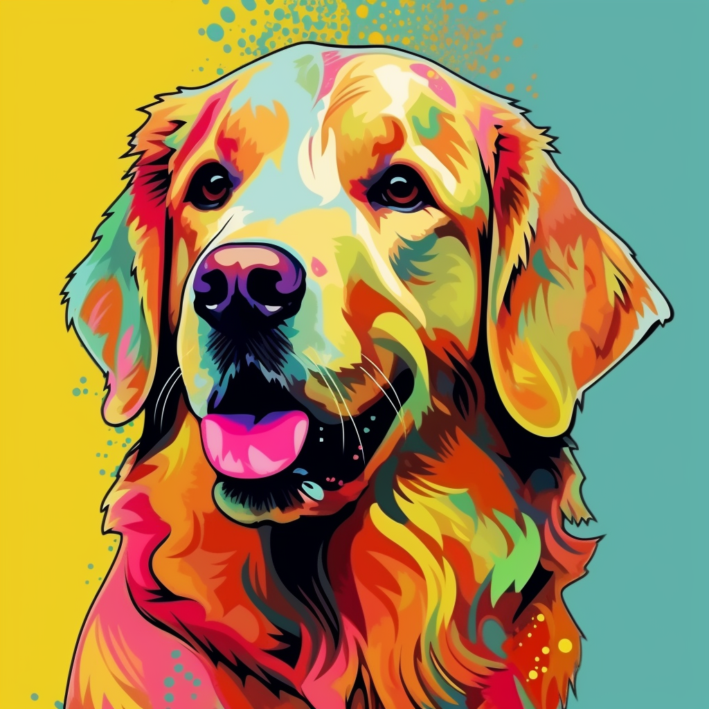 Hund Portrait Bunt 1 | LED Bild