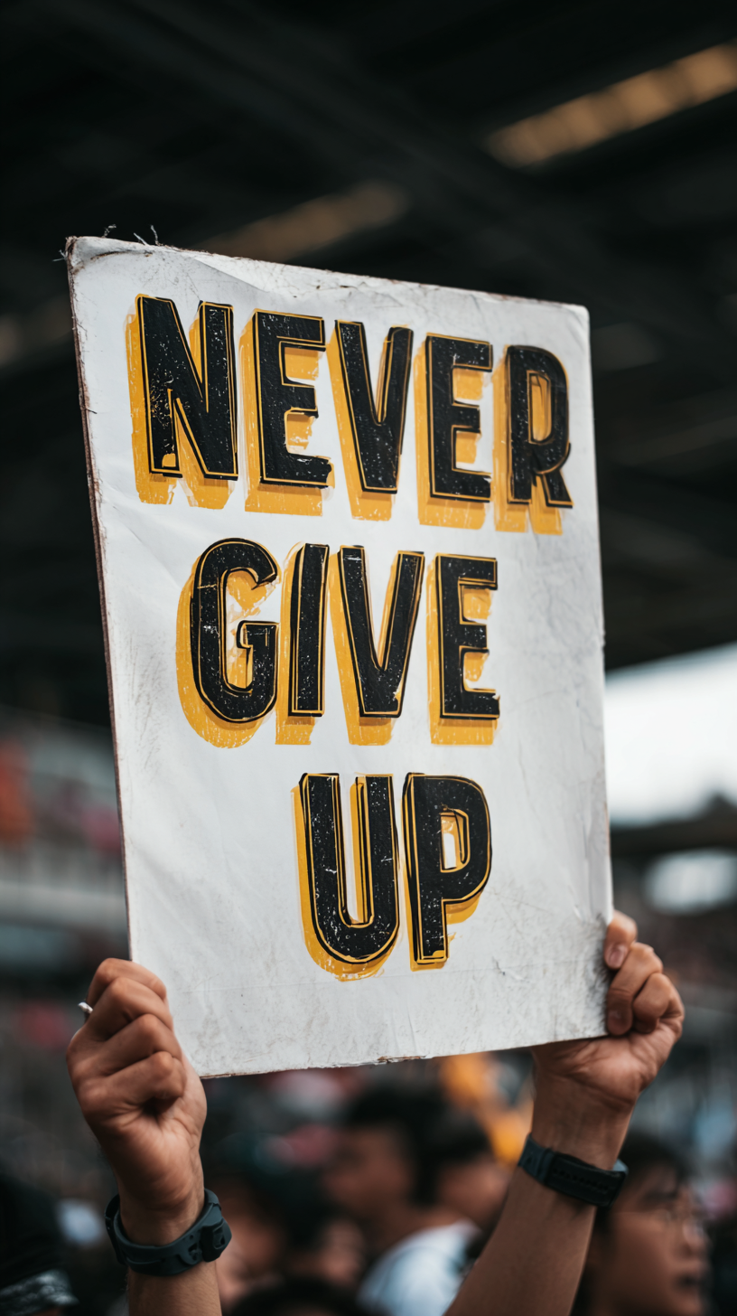Niemals Aufgeben 1 | LED Bild