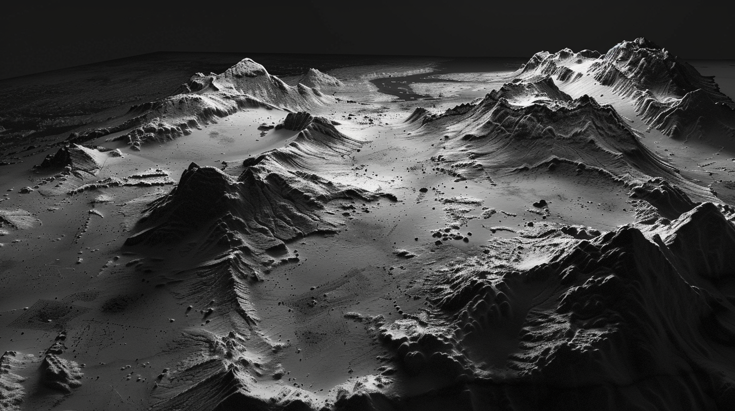 Berglandschaft Skulptur 1 | LED Bild