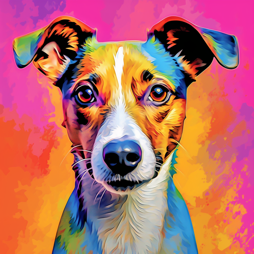 Hund Portrait Bunt 9 | LED Bild