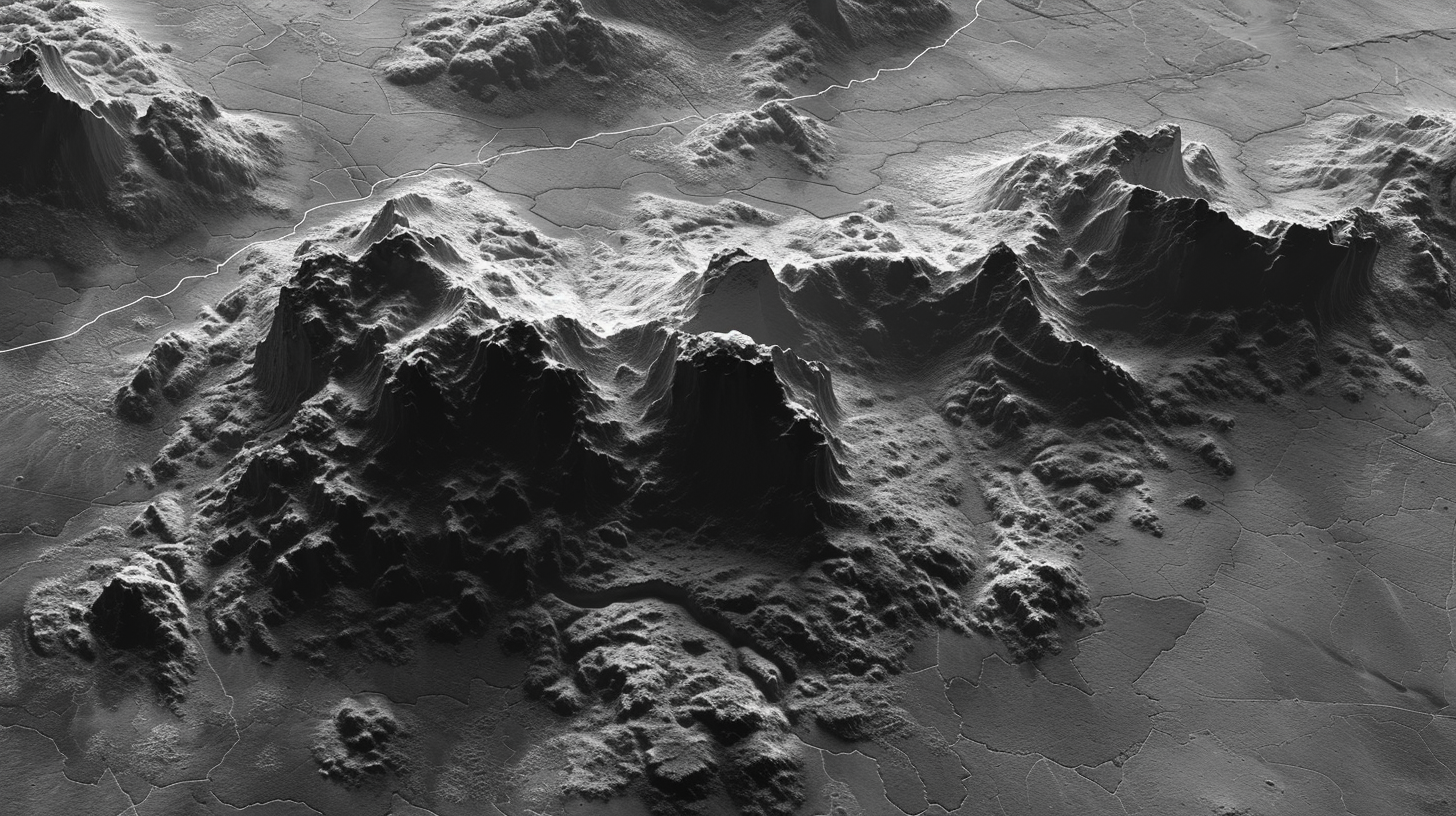 Berglandschaft Skulptur 2 | LED Bild