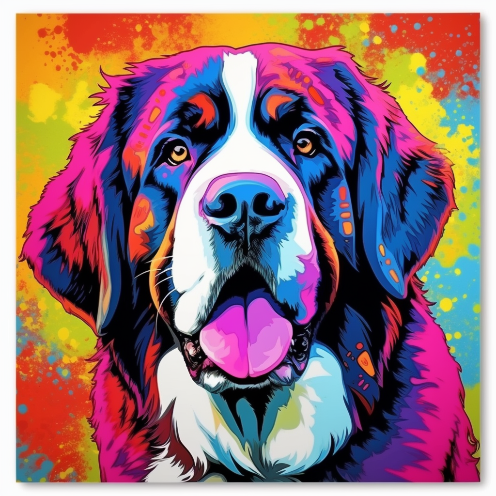 Hund Portrait Bunt 11 | LED Bild