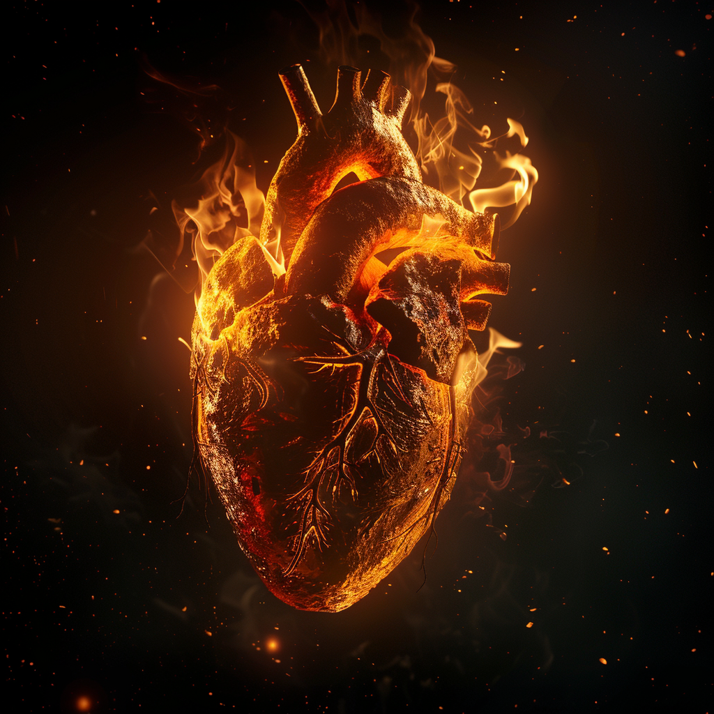 Brennendes Herz 1 | LED Bild