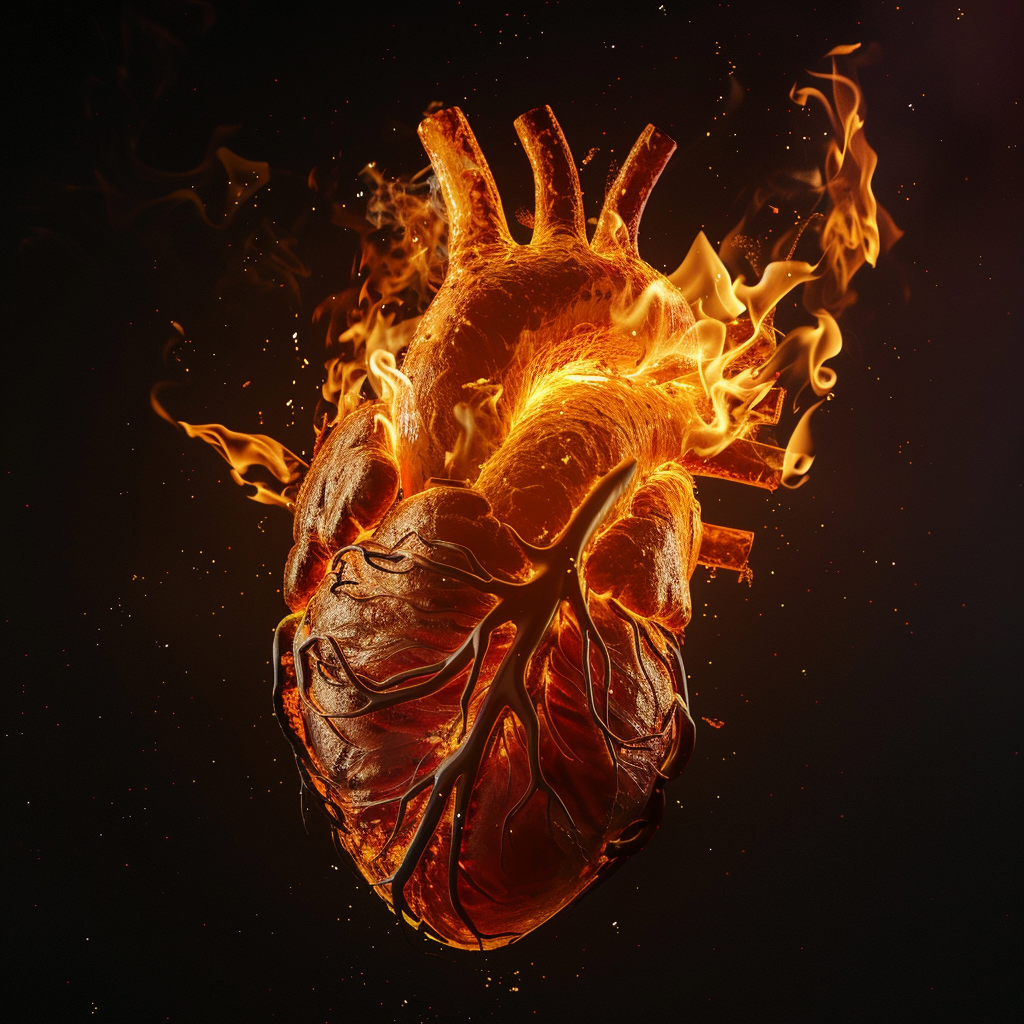 Brennendes Herz 2 | LED Bild